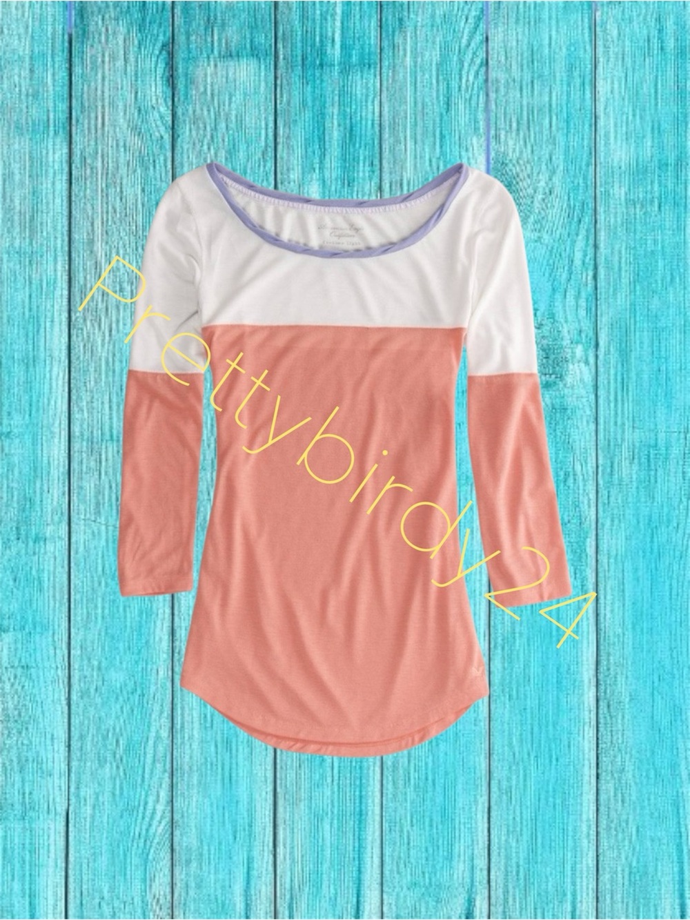 Retro AEO Colorblock Baseball Tee Shirt